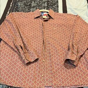WRANGLER GEORGE STRAIT Men's Multi-Color Patterned Button-Down Shirt